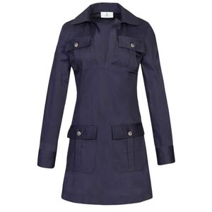 Alexander Kraft Monte Carlo AK MC Navy Cotton Saharan Dress